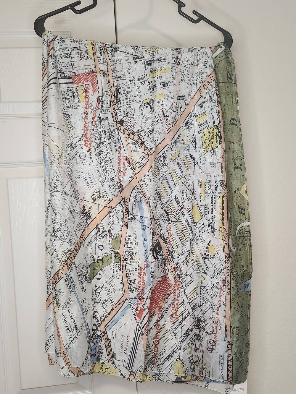 One Hundred Stars London Map Scarf Vintage Style Wrap - Picture 8 of 9